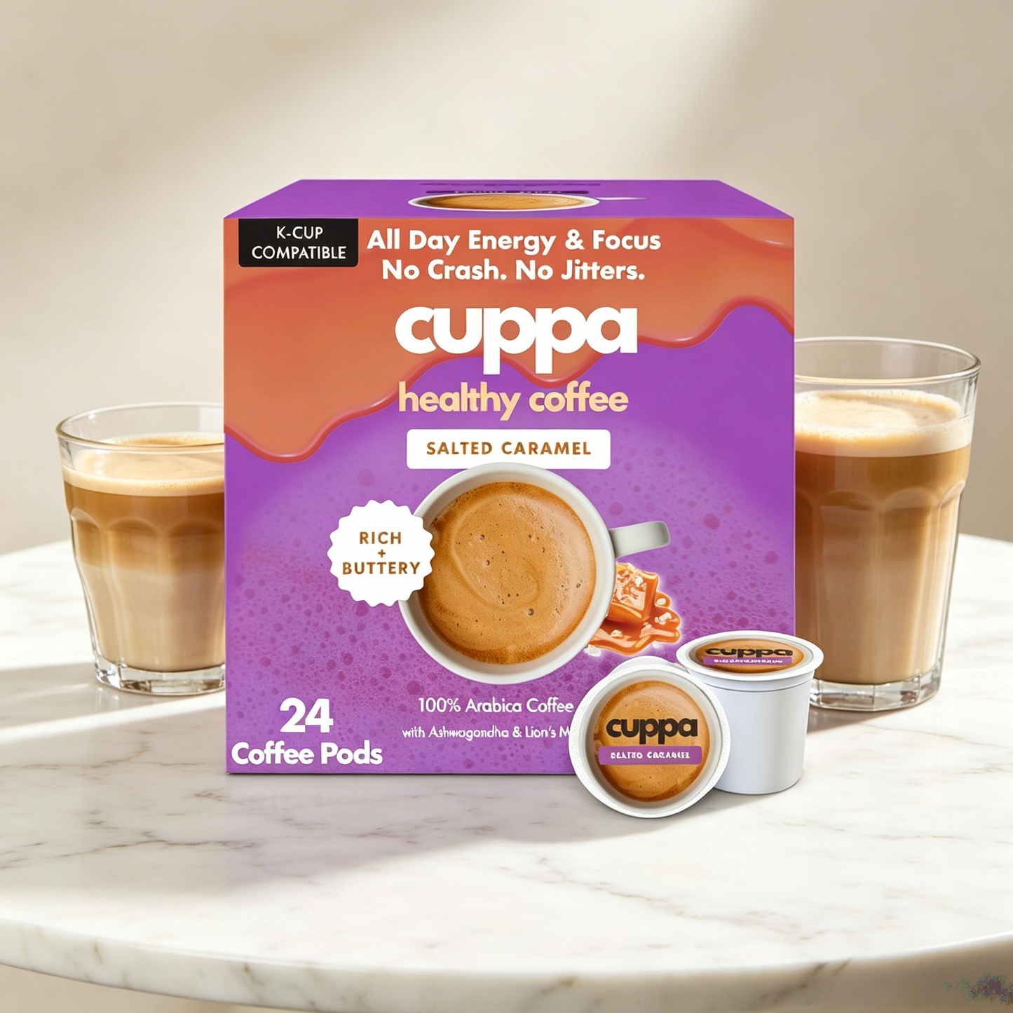 Cuppa Lion’s Mane & Ashwagandha Healthy Coffee 24 Servings